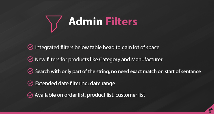 Admin Filters